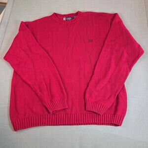 Vintage Chaps Ralph Lauren XXL Red Cotton Crewneck Sweater Hong Kong